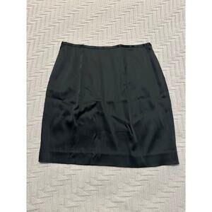 Victor Costa black satin skirt size 10